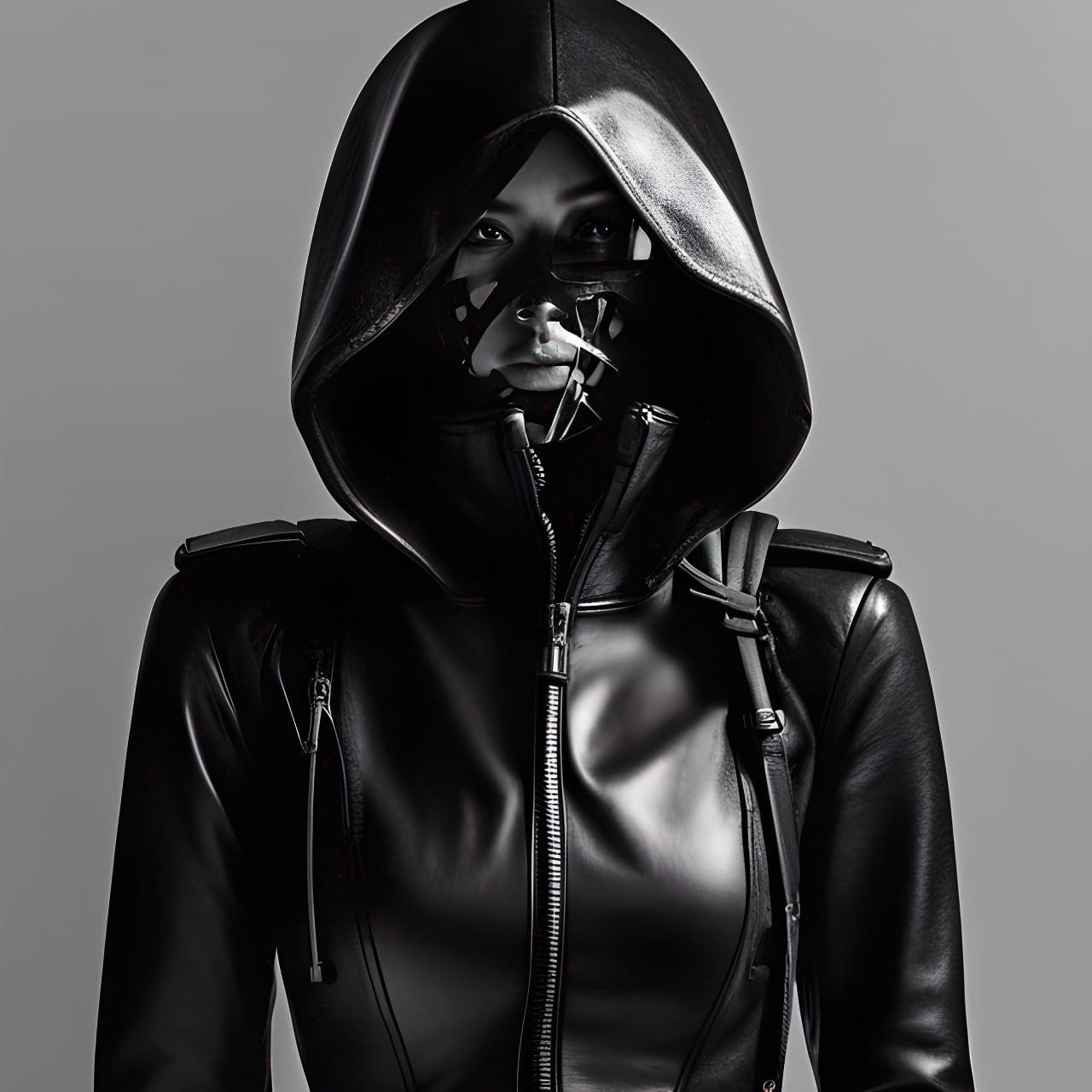 female anarchist human rights realistic photo of, award winning photograph, 50mm, futuristic