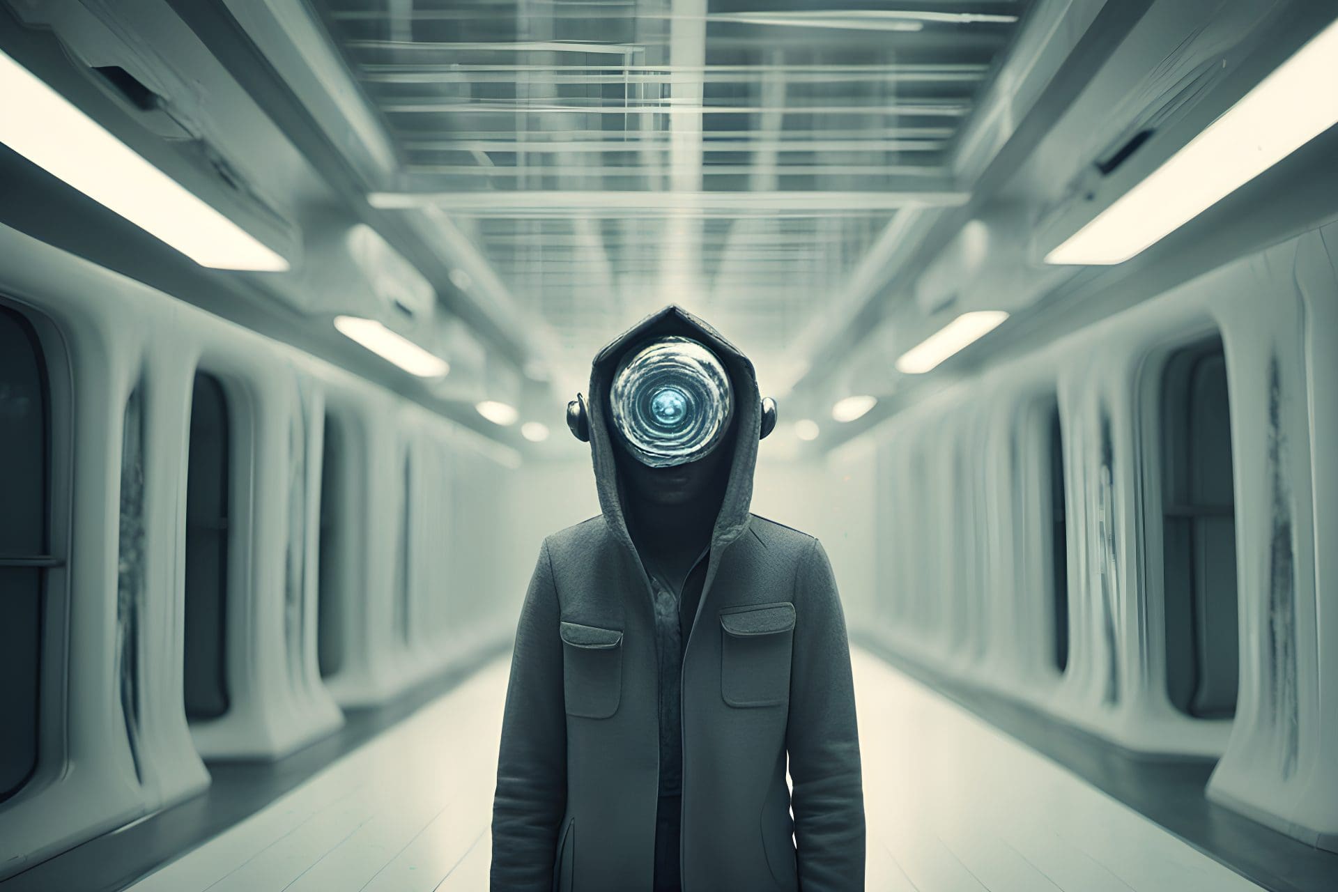 schizophrenia realistic photo of, award winning photograph, 50mm, futuristic